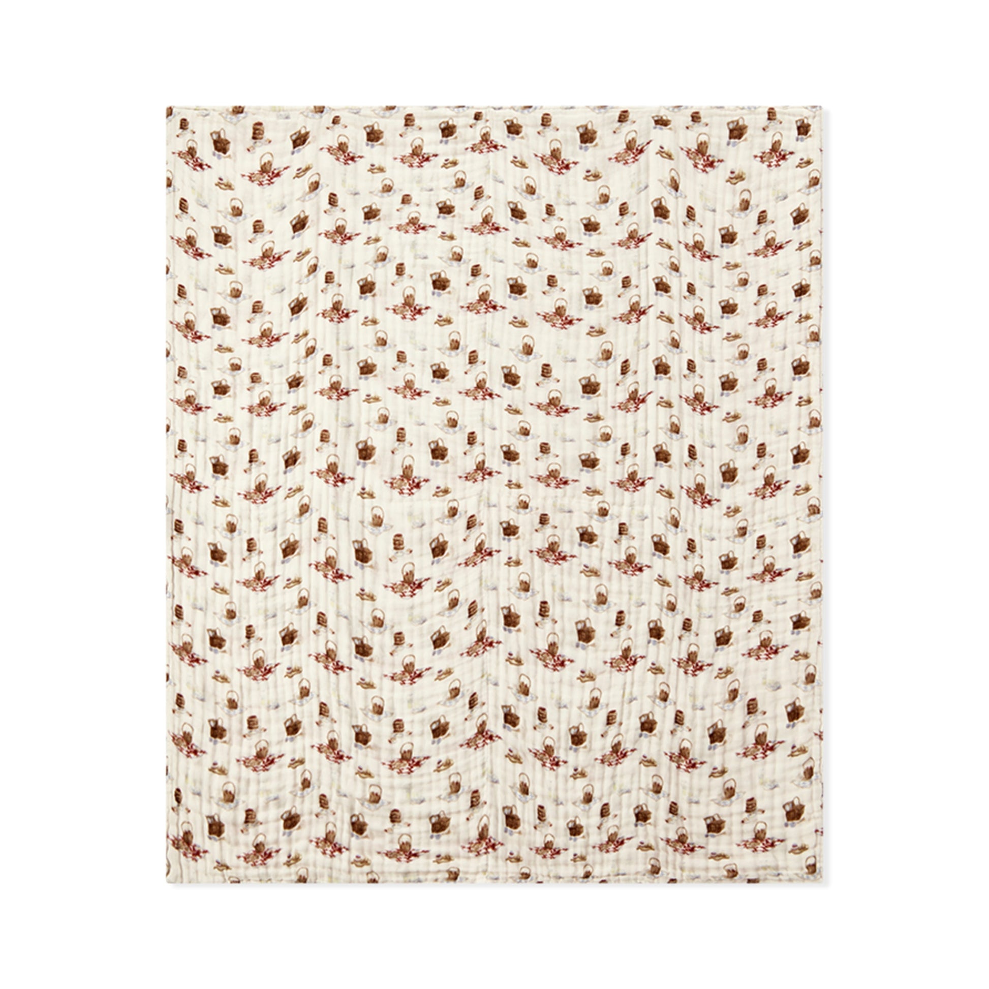 Milkbarn Picnic cotton baby towel featuring a classic gingham pattern, ideal for bath, pool, or outdoor play.