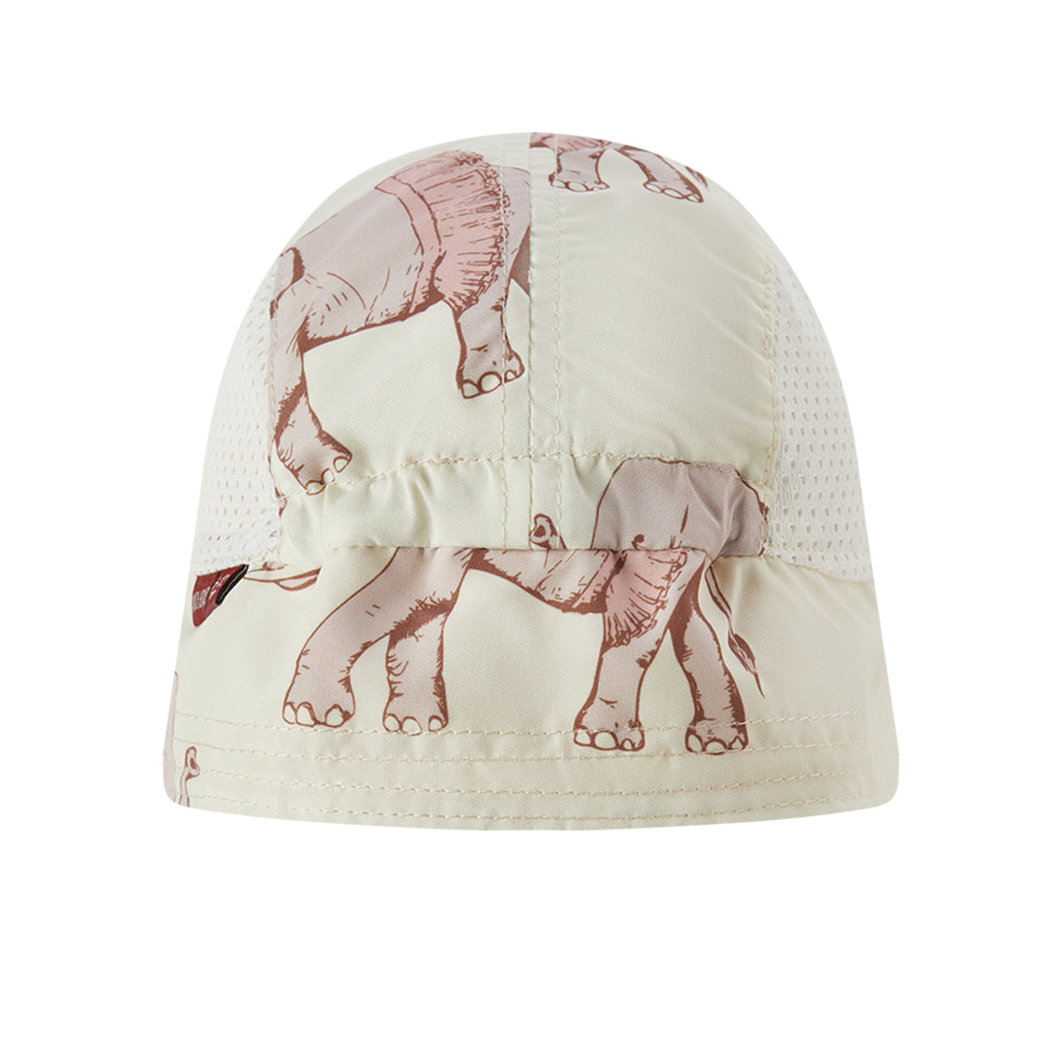Back view of Milkbarn’s Tutu Elephant Outdoor Explorer Hat highlighting lightweight fabric, UPF 50+ coverage, and sweet elephant print