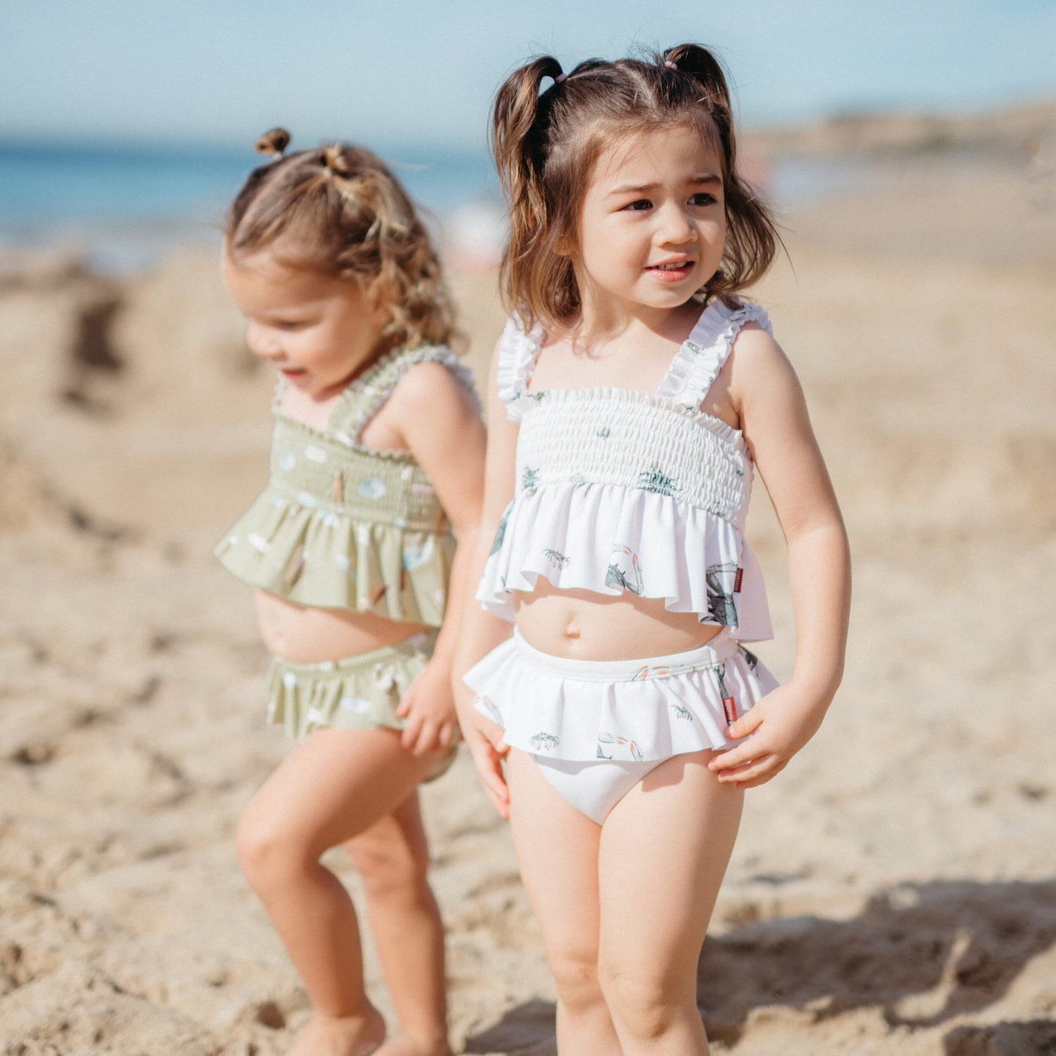 Ruffle Two Piece Swimsuit