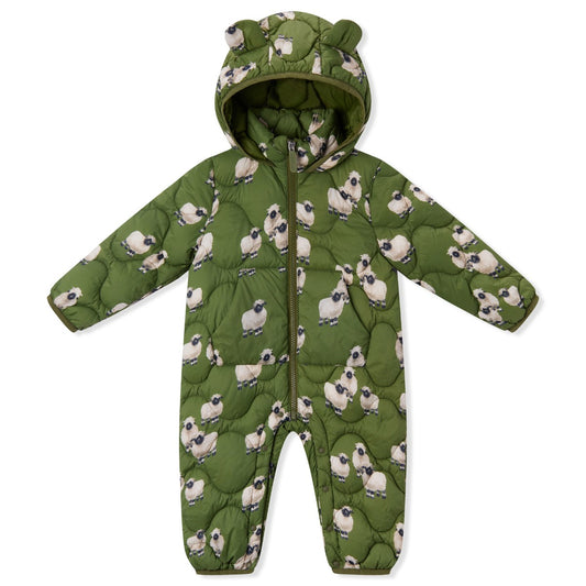 Valais Sheep Lightweight Down Hooded Jumpsuit