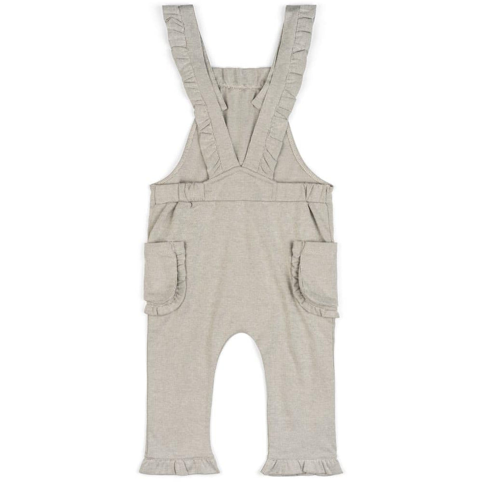 Grey Pinstripe Ruffle Overall – MILKBARN