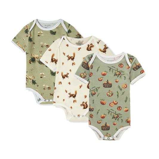 Short Sleeve One Piece 3-Pack: Woods