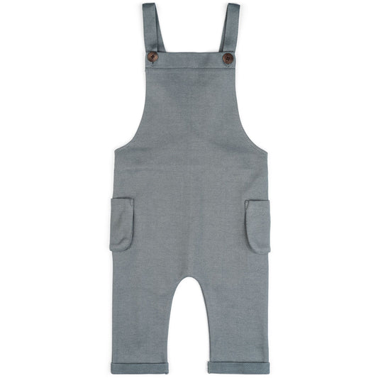 Baby or Child's Overalls in the Organic Cotton and Recycled Polyester Blend Denim Fabric by Milkbarn Kids