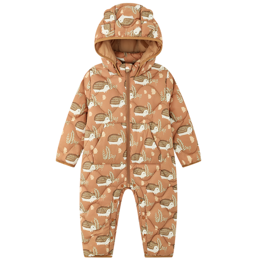 Lightweight Down Hooded Jumpsuit Hedgehog