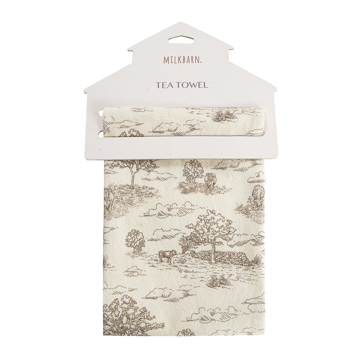 Country Toile Tea Towel