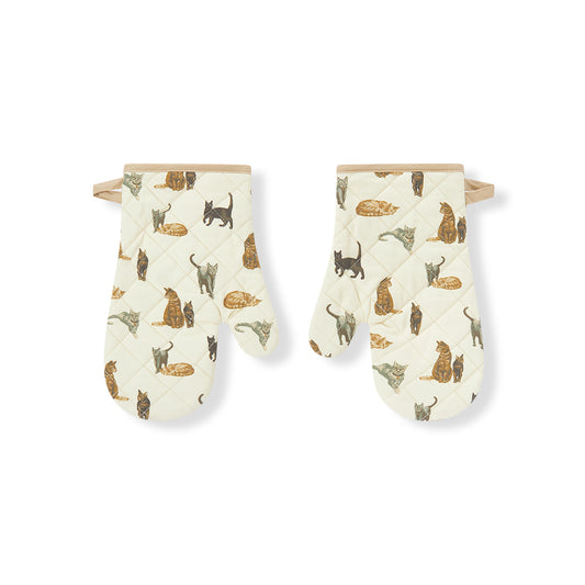 Cat Oven Mitt Set