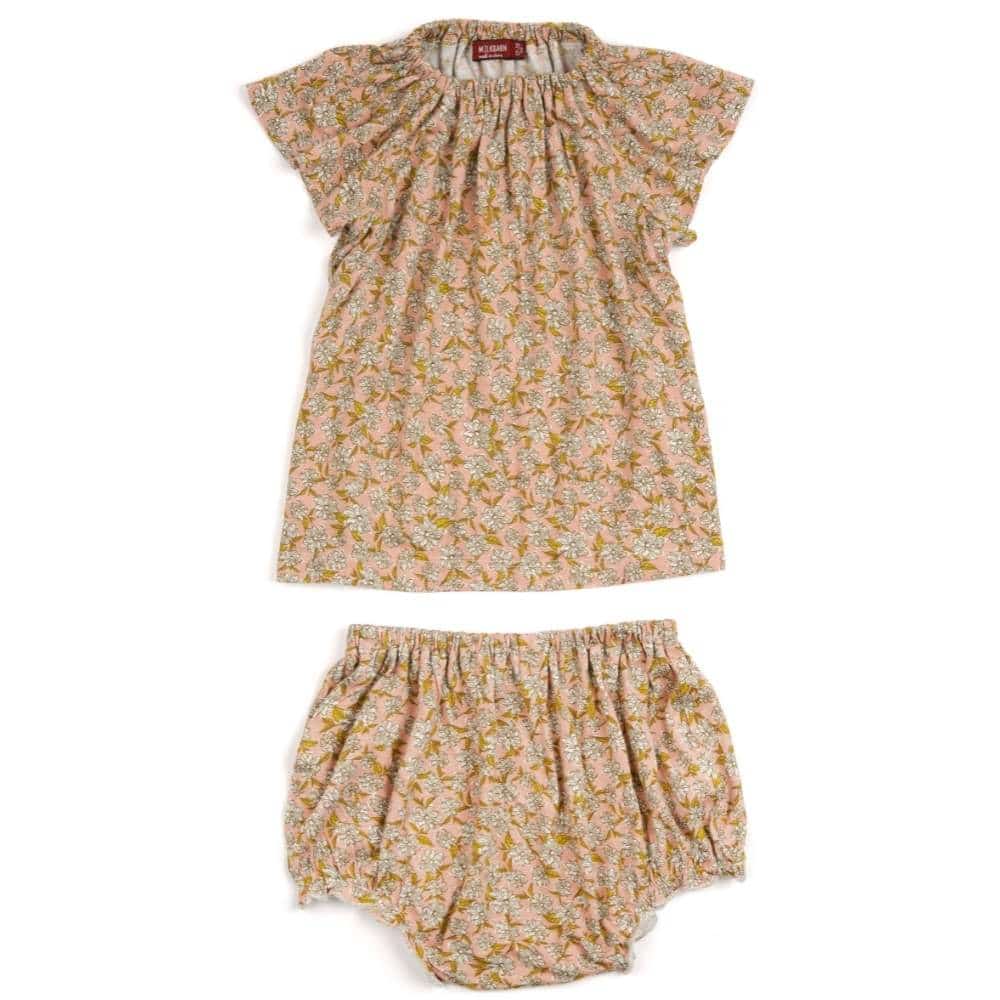 Rose Floral Bamboo Dress and Bloomers by Milkbarn Kids