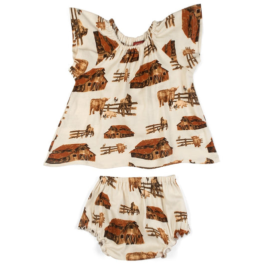 Homestead Organic Cotton Milkbarn Dress and Bloomers