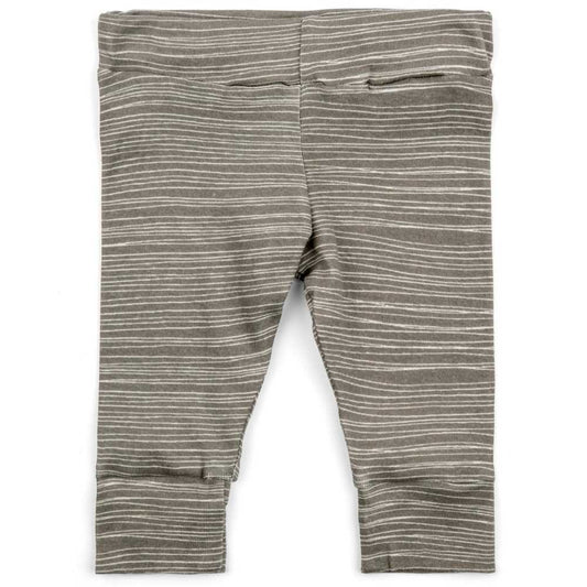 Milkbarn Kids Organic Baby Legging in the Grey Stripe Print