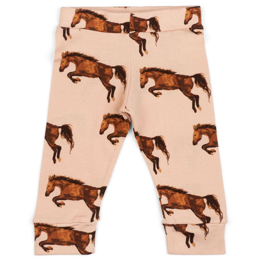 Organic Cotton Leggings in the Horse Print by Milkbarn Kids