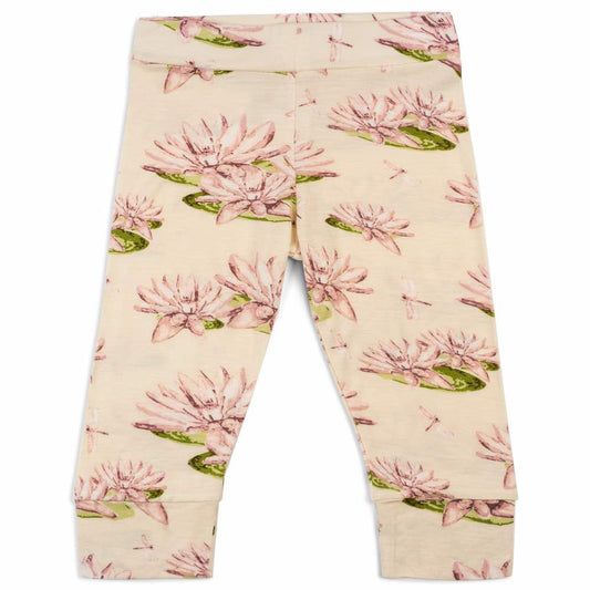 Baby Legging or Lounge Pant in the Water Lily Print by Milkbarn Kids