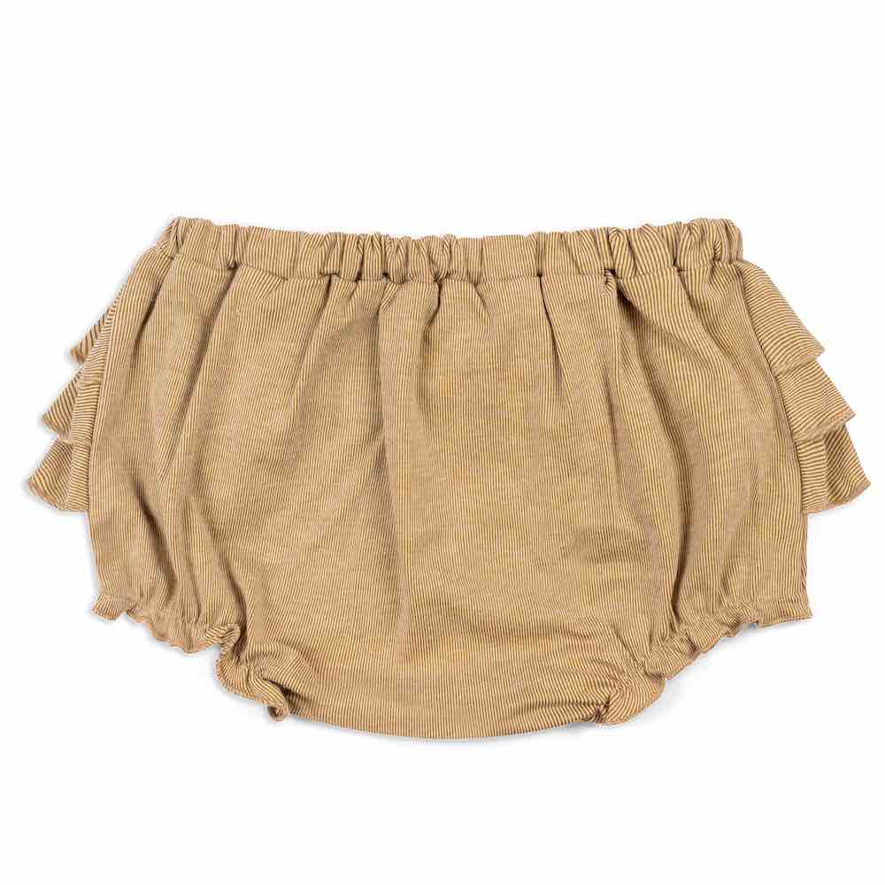 Rust Pinstripe Ruffle Bloomer – MILKBARN