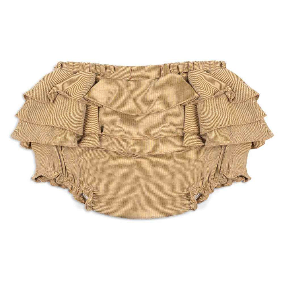 Rust Pinstripe Ruffle Bloomer – MILKBARN