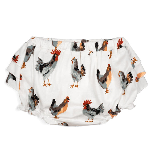 Chicken Organic Ruffle Bloomer Front