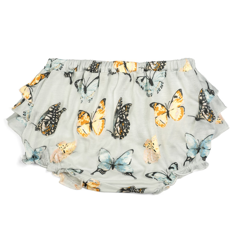 Bamboo Ruffle Bib Butterfly Bamboo Ruffle Bloomer – MILKBARN
