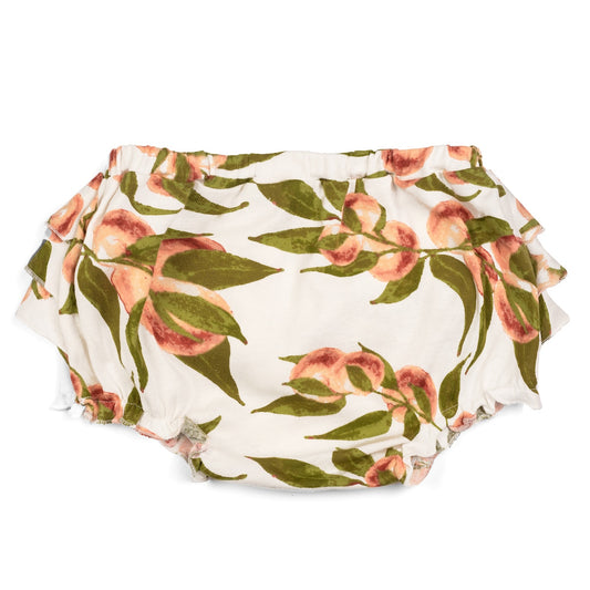 Peaches Organic Ruffle Bloomer Front