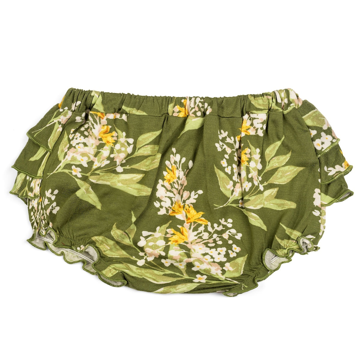 Green Ruffle Bloomer Green Floral Bamboo Ruffle Bloomer – MILKBARN