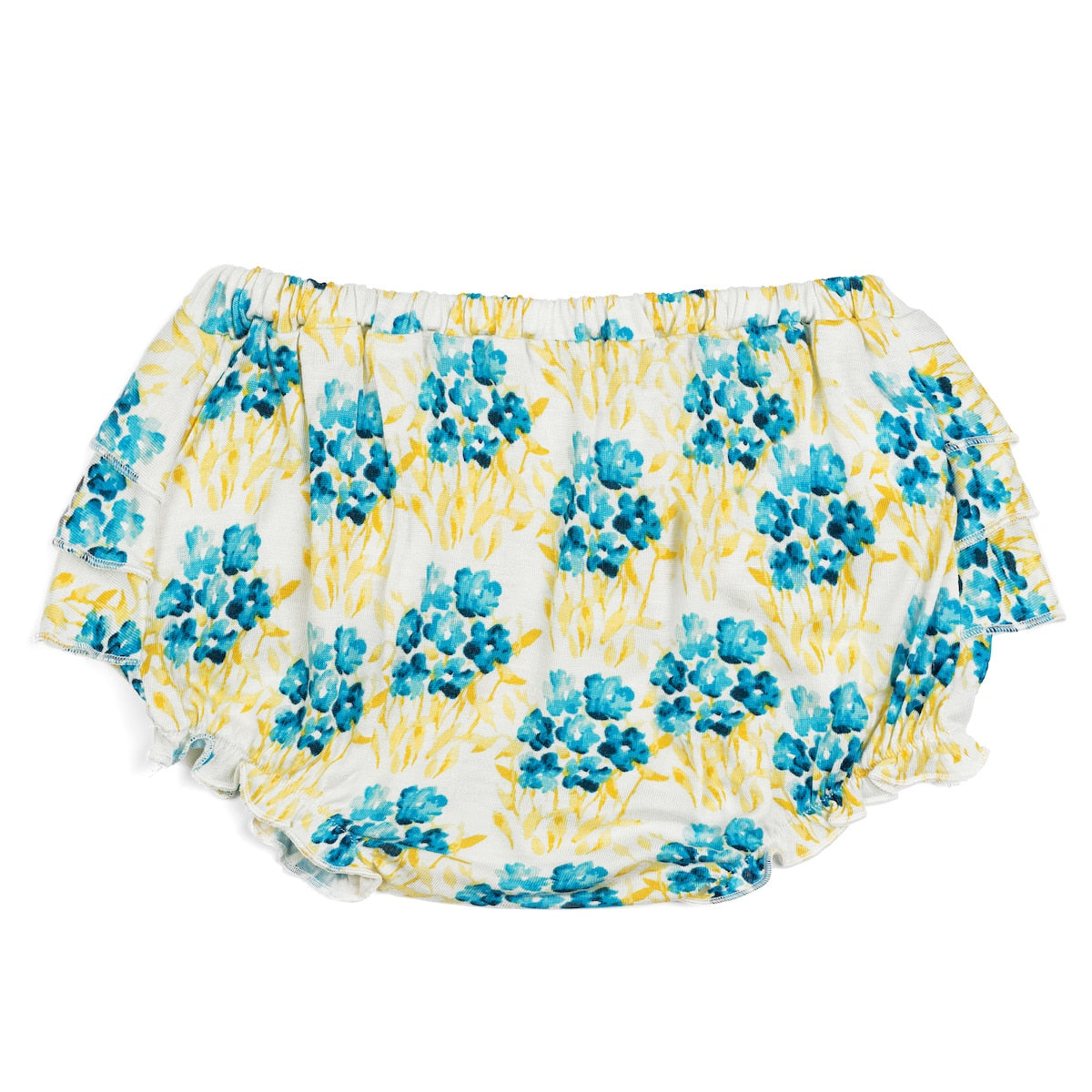 Bamboo Ruffle Bib Sky Floral Bamboo Ruffle Bloomer – MILKBARN