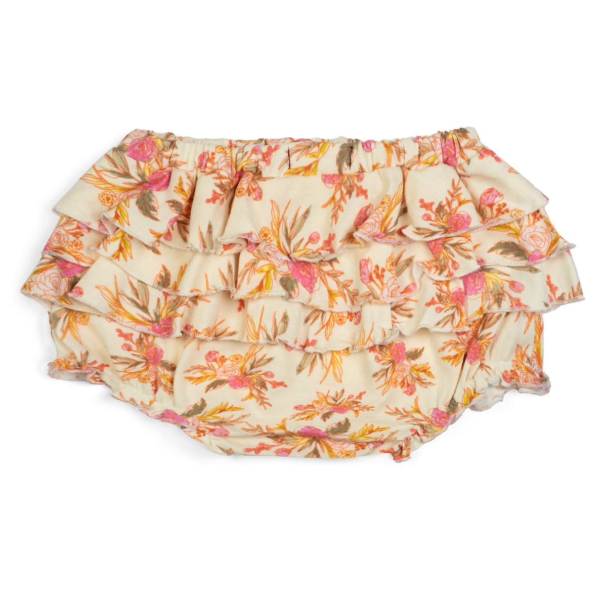 Vintage Floral Organic Ruffle Bloomer Rear