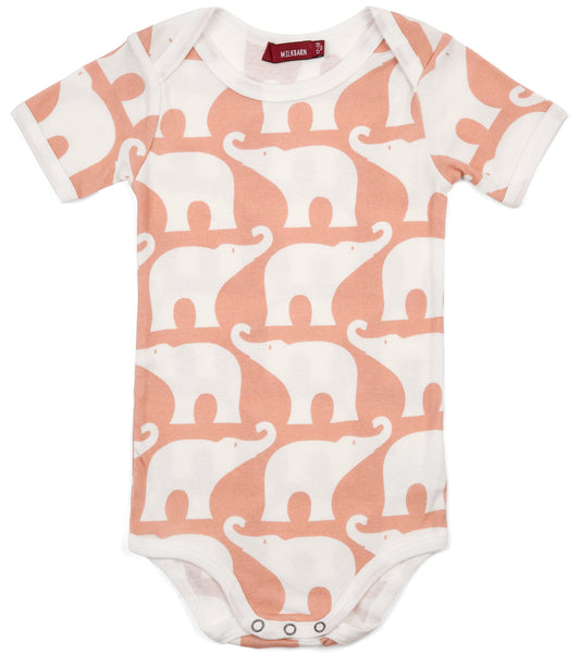Rose Elephant Organic One Piece