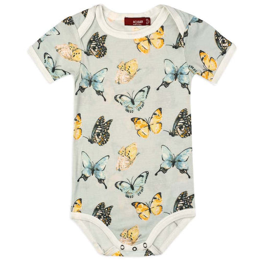 Butterfly Bamboo One Piece by Milkbarn Kids