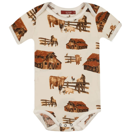 Homestead Organic Short Sleeve One Piece by Milkbarn