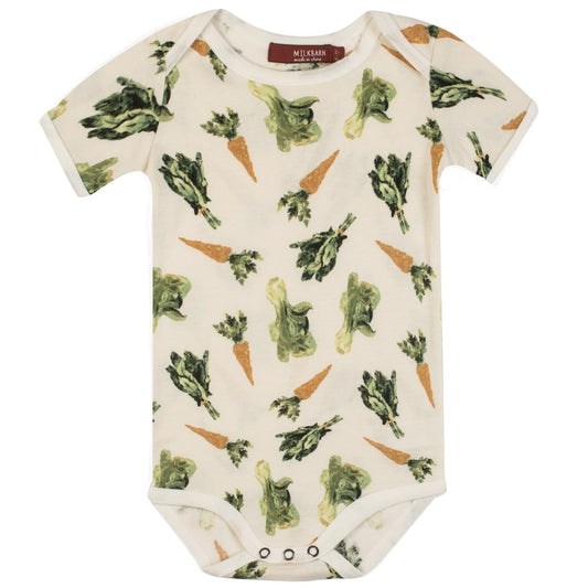 Fresh Veggies Organic Short Sleeve One Piece by Milkbarn