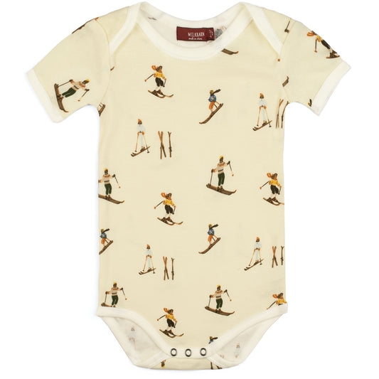 31141 - Vintage Natural Ski Organic Cotton Short Sleeve One Piece
