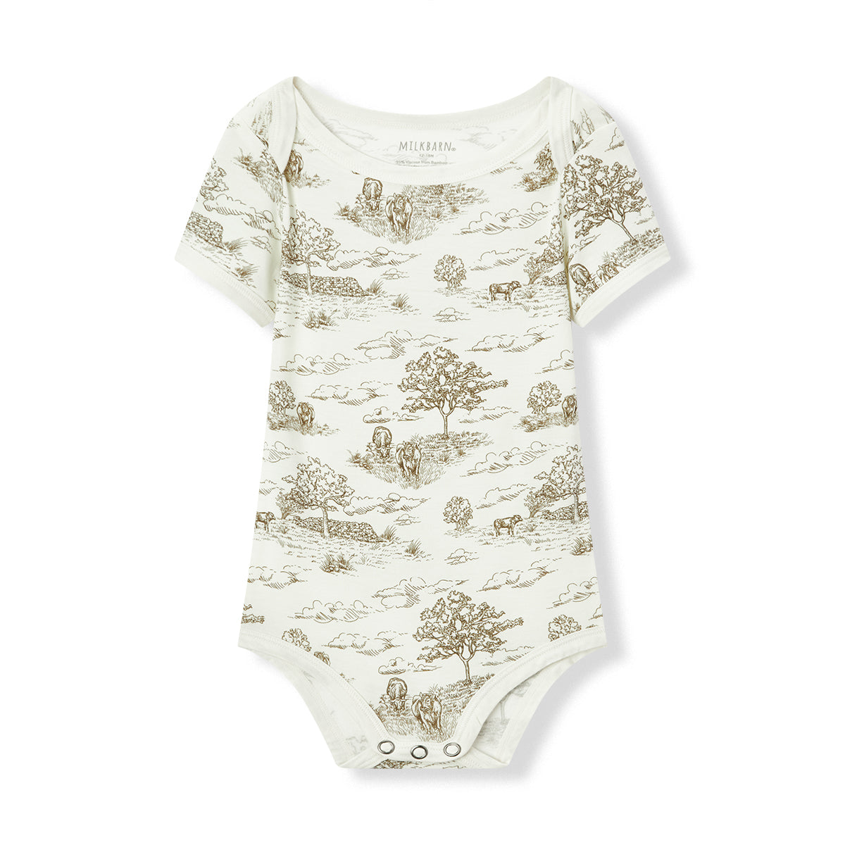 Country Toile Luxe Stretch Short Sleeve One Piece