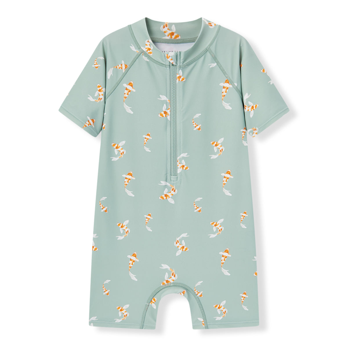 swimming koi zipper shortall swimsuit