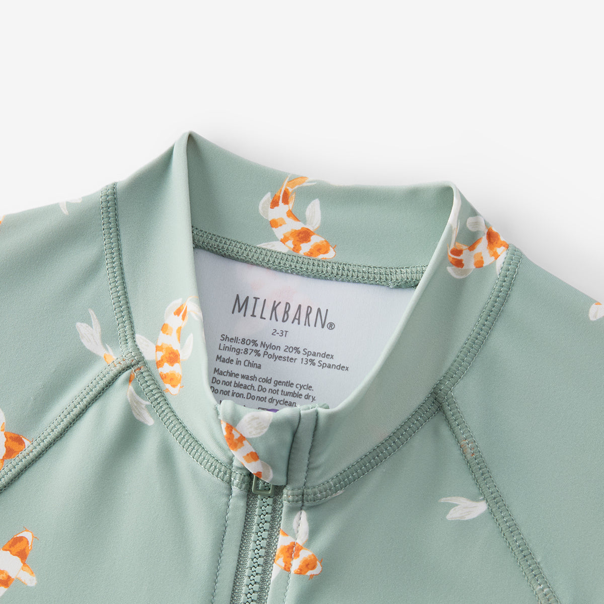 swimming koi zipper shortall swimsuit