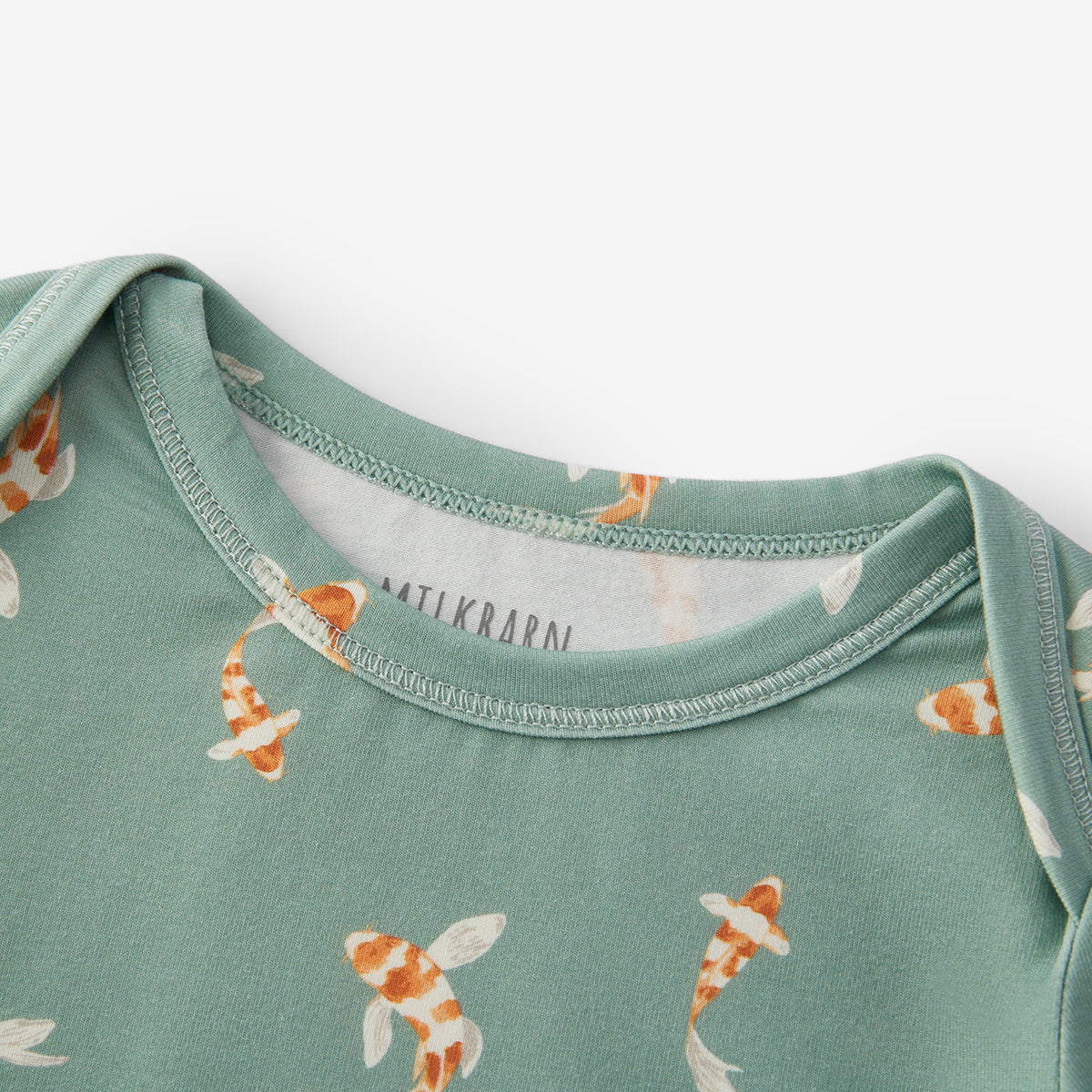 swimming koi cotton stretch long sleeve one piece