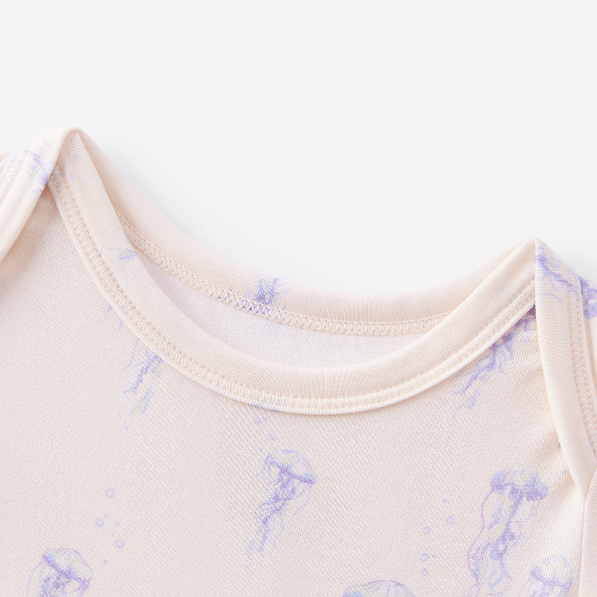 sunset jellyfish cotton stretch long sleeve one piece 1