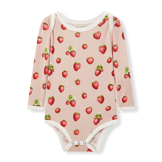 Strawberry Organic Cotton LS One Piece