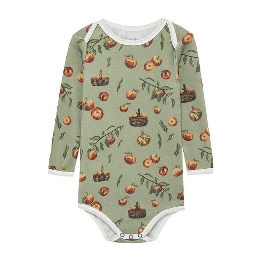 Apple Orchard Organic Cotton Long Sleeve One Piece