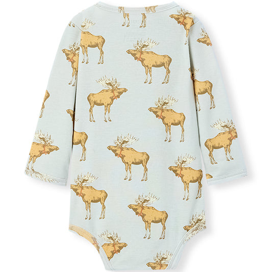 Organic Cotton Long Sleeve One Piece Moose