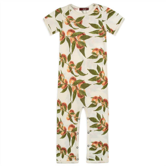 Peaches Organic Cotton Romper by Milkbarn Kids