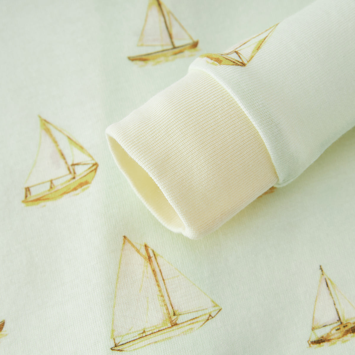 sailboat melody organic cotton zipper pajama