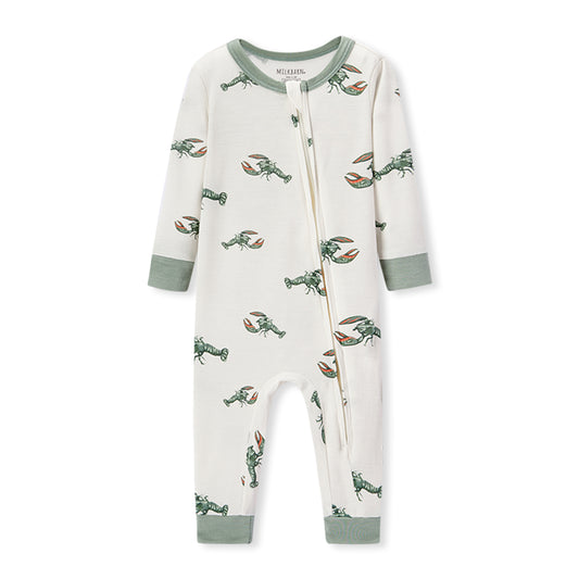 Mint Lobster Luxe Stretch Zipper Pajama