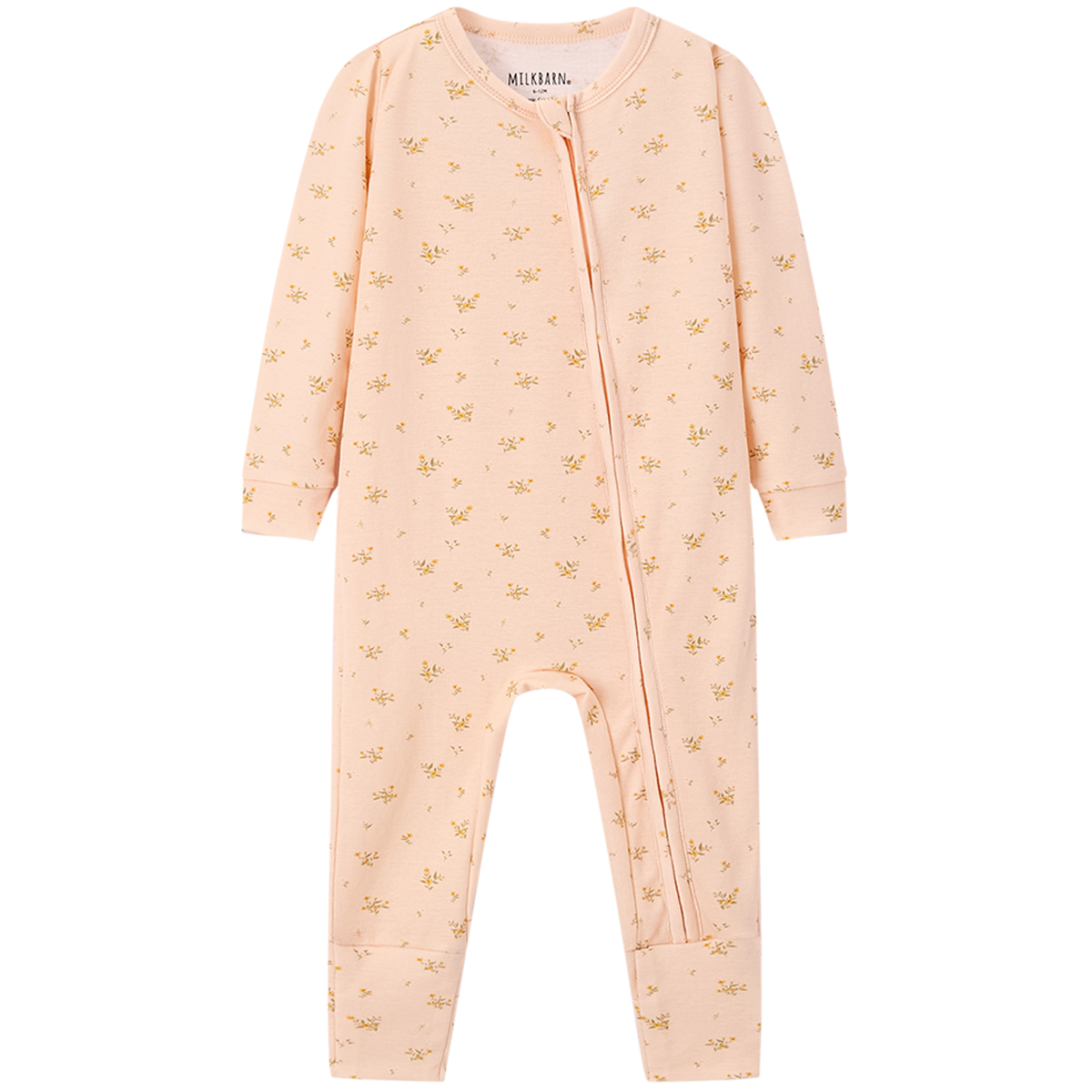 Organic Cotton Convertible Footed Romper Dainty Floral