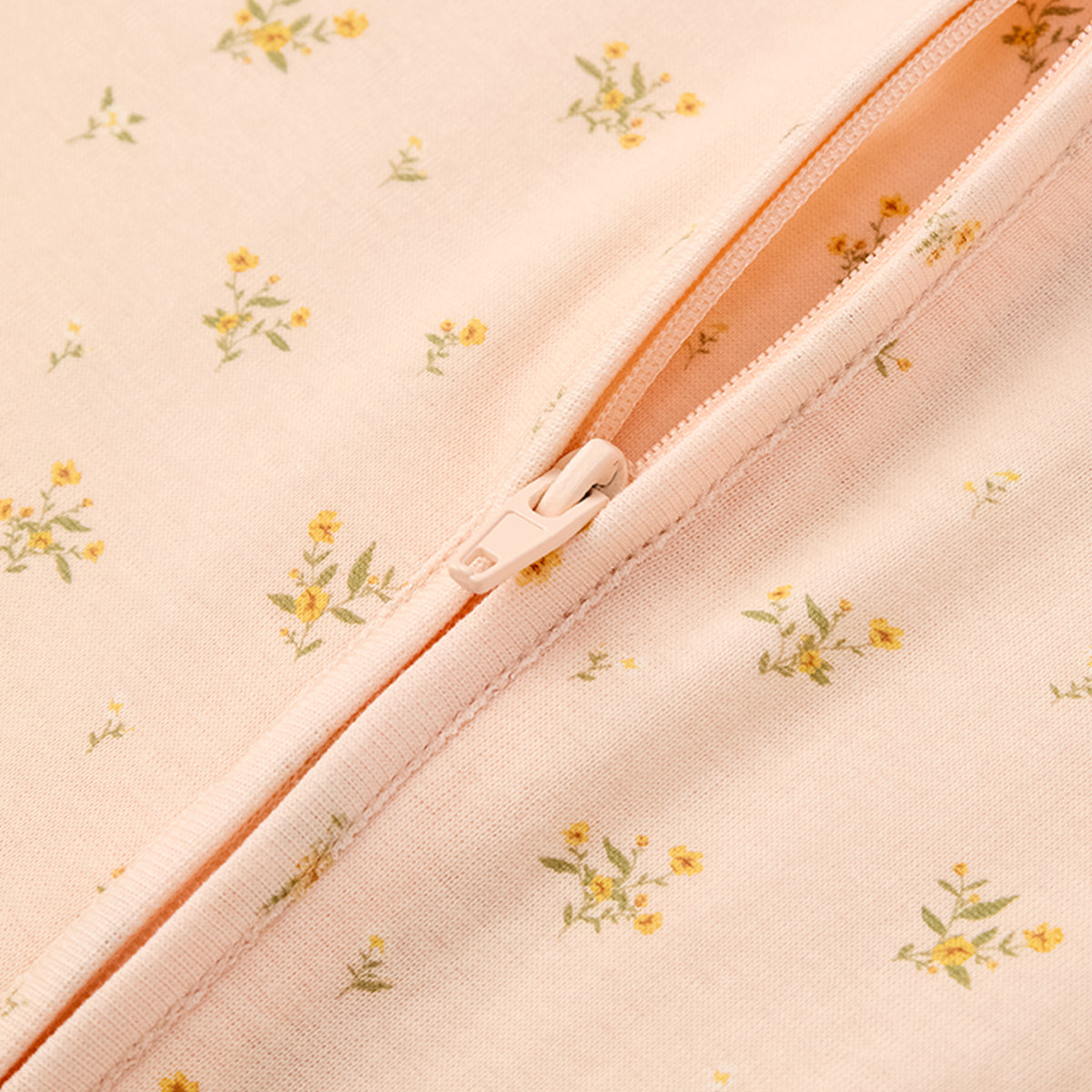 Organic Cotton Convertible Footed Romper Dainty Floral