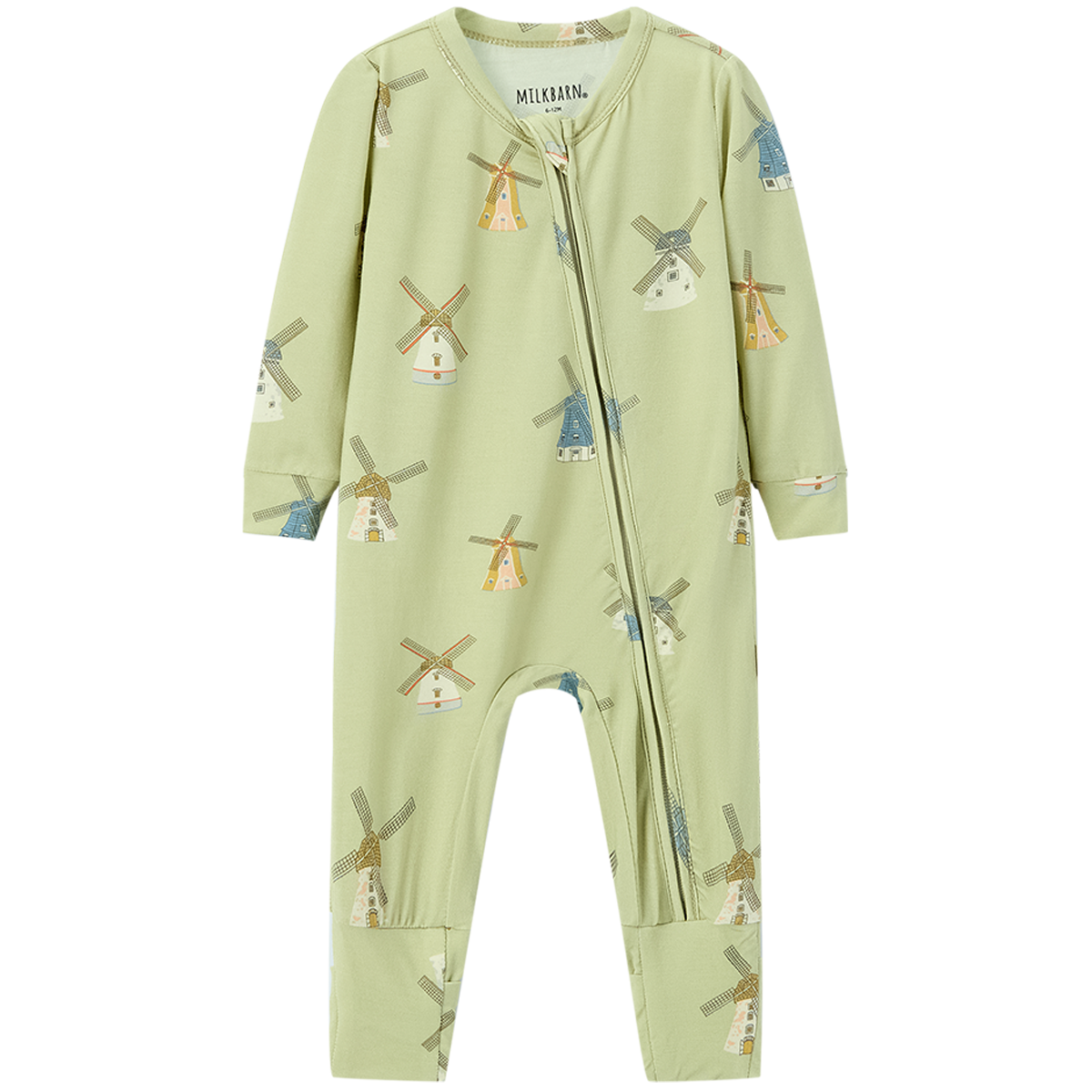Luxe Stretch Convertible Footed Romper Windmill