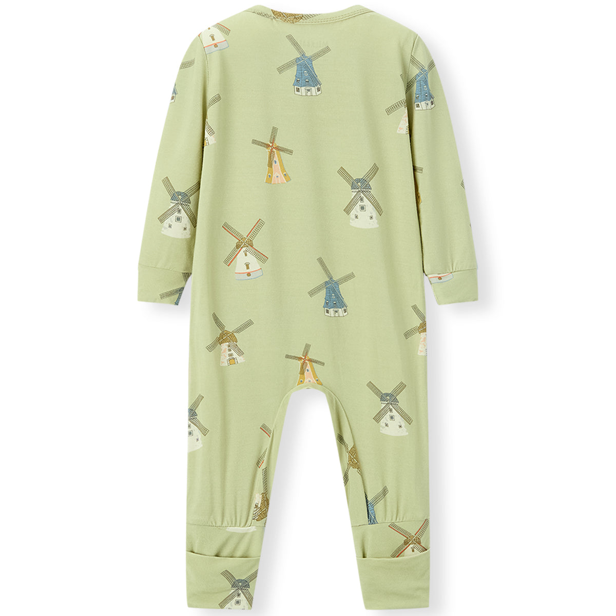 Luxe Stretch Convertible Footed Romper Windmill