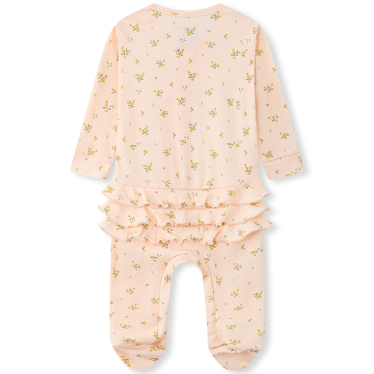 Organic Cotton Ruffle Footed Romper Dainty Floral