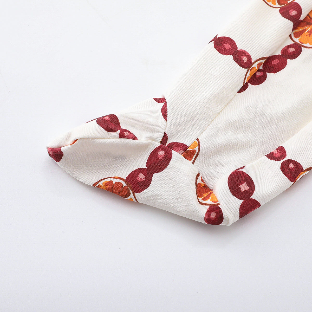 Cotton Stretch Zipper Footed Romper Cranberry Garland