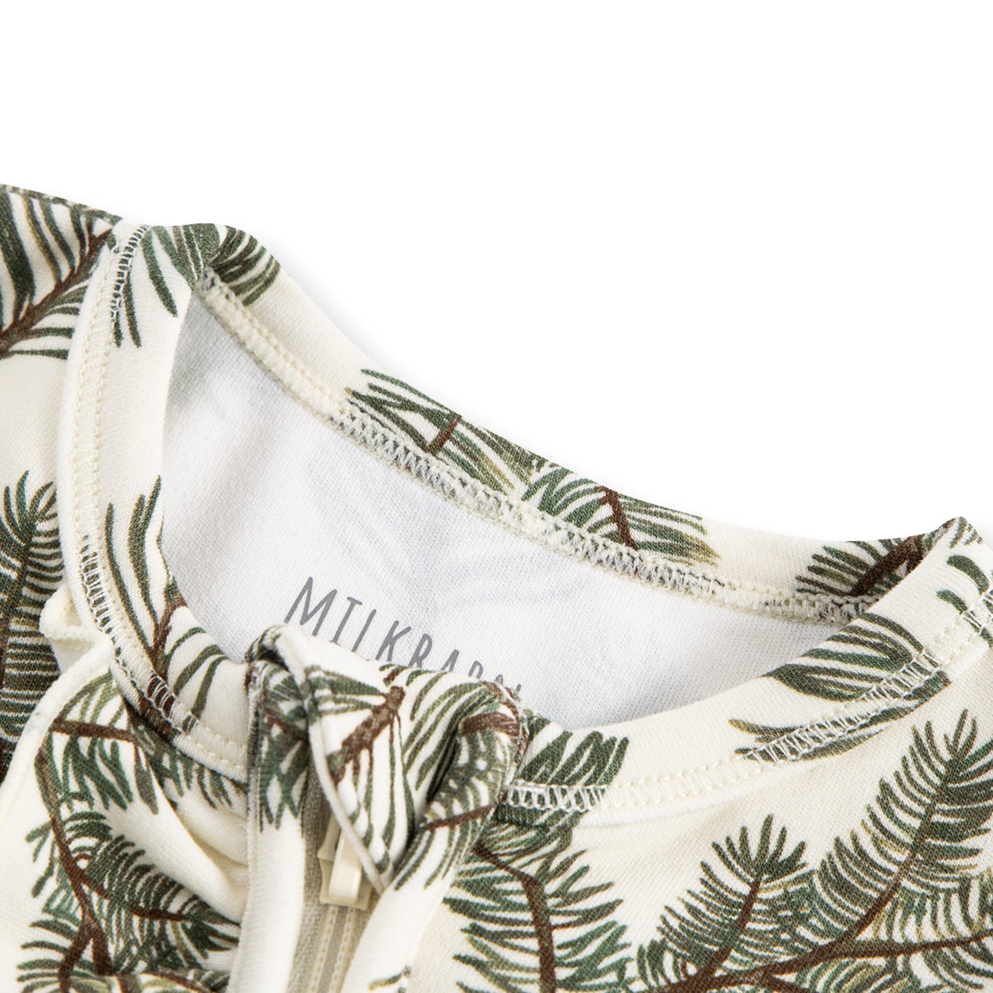 Pine Brushed Ruffle Footed Romper