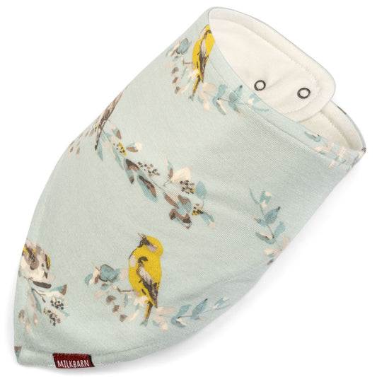 Milkbarn Bamboo Blue Bird Kerchief Bib