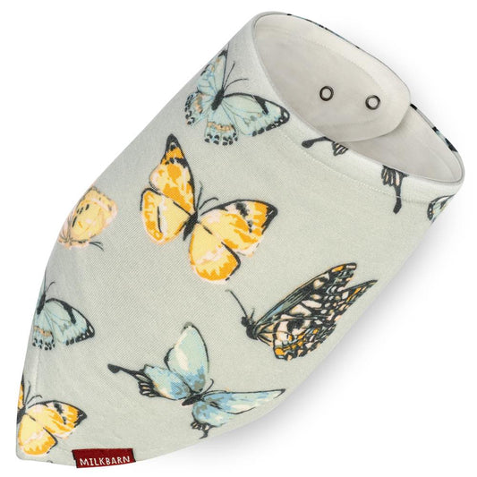 Butterfly Bamboo Kerchief Bib by Milkbarn Kids