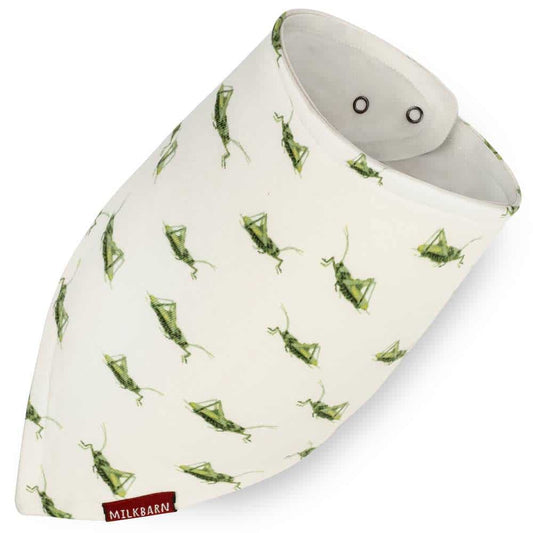 Grasshopper Organic Coton Kerchief Bib by Milkbarn Kids