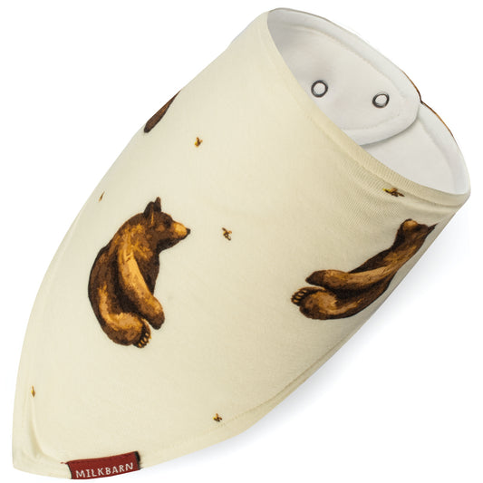 41137 - Honey Bear Bamboo Kerchief Bib